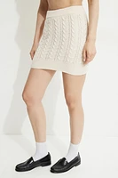 Cable Knit Mini Skirt