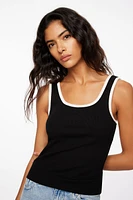 Tayla Ribbed Scoop Tank Top