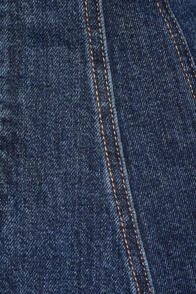 Minirobe évasée en denim