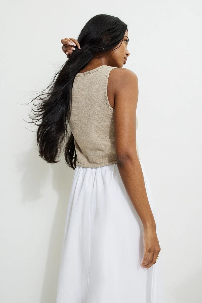 Veste en tricot à ouverture