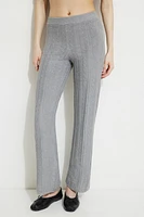 Cable Knit Flared Pants