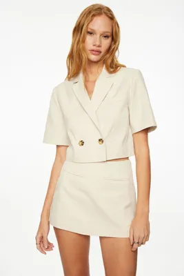 Kelsey Short Sleeve Cropped Blazer