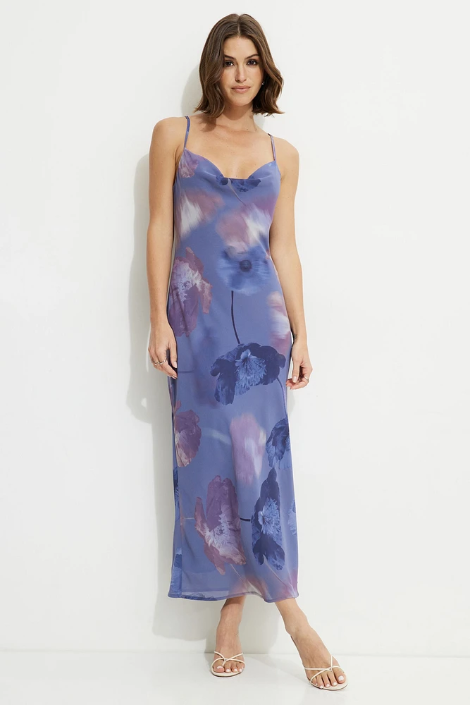 Estera Cowl Neck Maxi Slip Dress