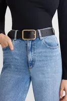 Rounded Square Buckle Belt