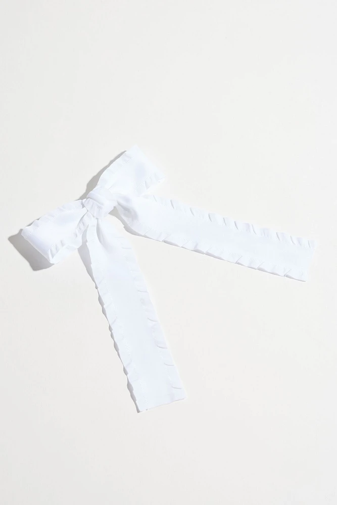 Ruffle Edge Bow Hairclip