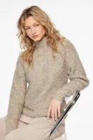 Boucle Mock Neck Sweater