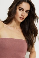 Ava Peplum Knit Tube Top