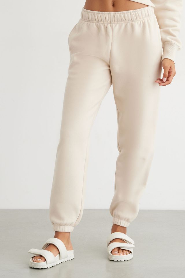 Cotton High-Rise Fleece Wide-Leg Lace-Up Lounge Pants