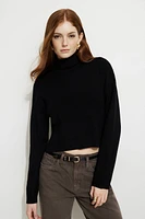 Cropped Turtleneck Sweater