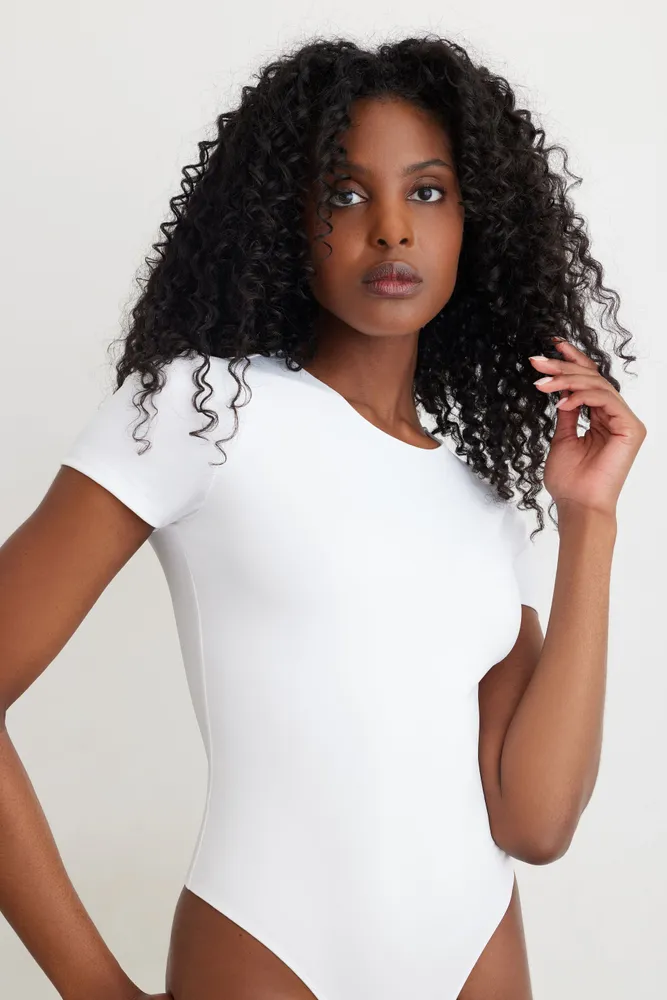 Drea Sculpt Short Sleeve Crew Neck Bodysuit