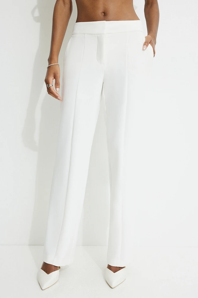 Mid Rise Straight Leg Pants