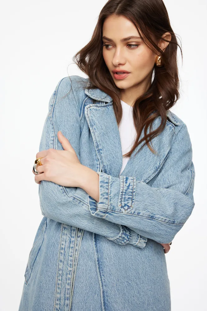 Denim Trench Coat