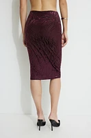 Alana Burnout Midi Skirt