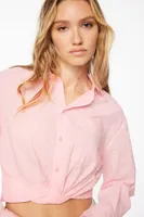 Cropped Button Up Shirt