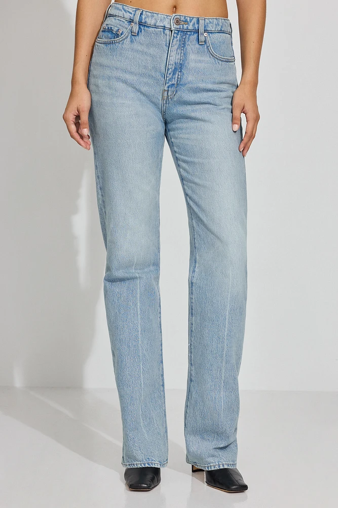 Cara High Rise Straight Jeans