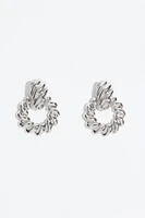 Braided Door Knocker Earrings