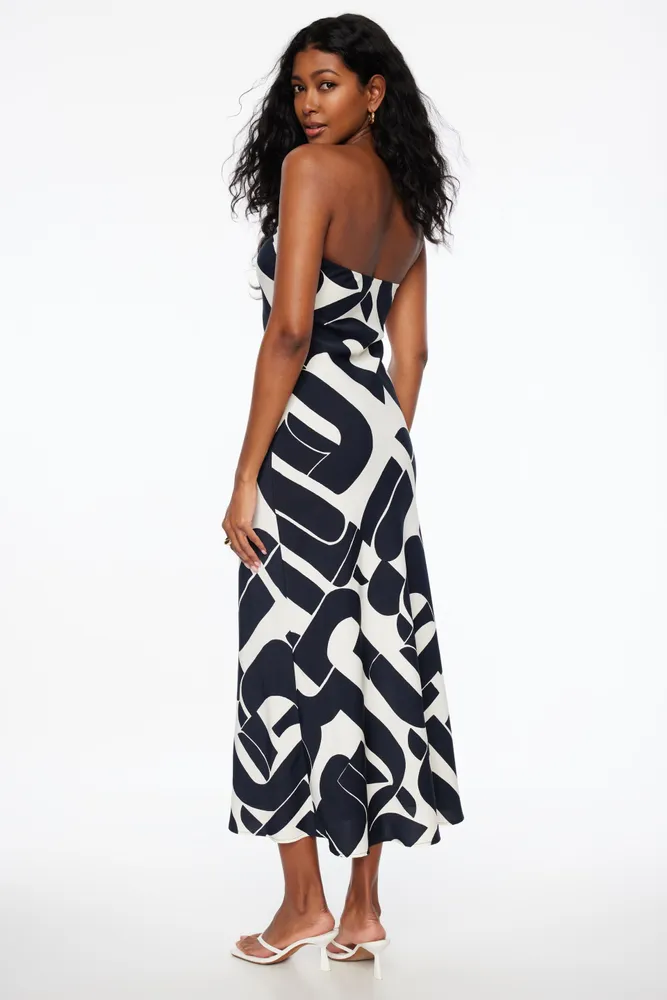 Strapless Satin Slip Maxi Dress