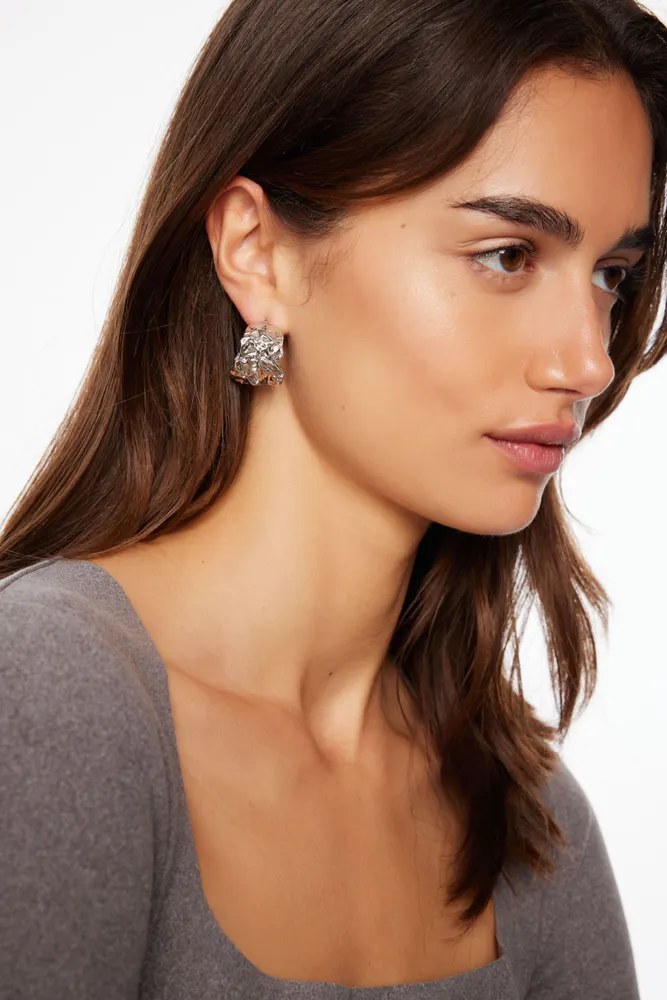 Thick Crumpled Earrings