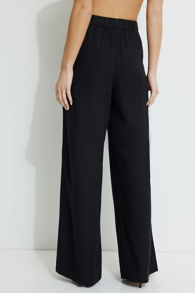 Pleated Linen Pants