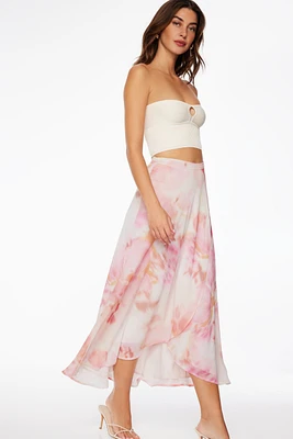 Wrap Printed Maxi Skirt