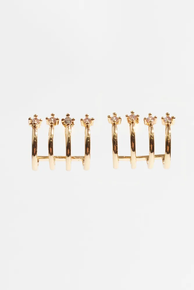 Gem Loop Ear Cuff Earrings 