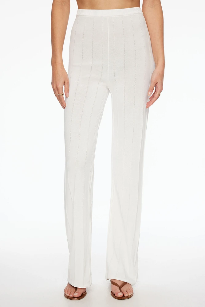 Pointelle Wide Leg Pants