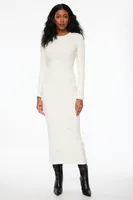 Long Sleeve Crewneck Rib Maxi Dress