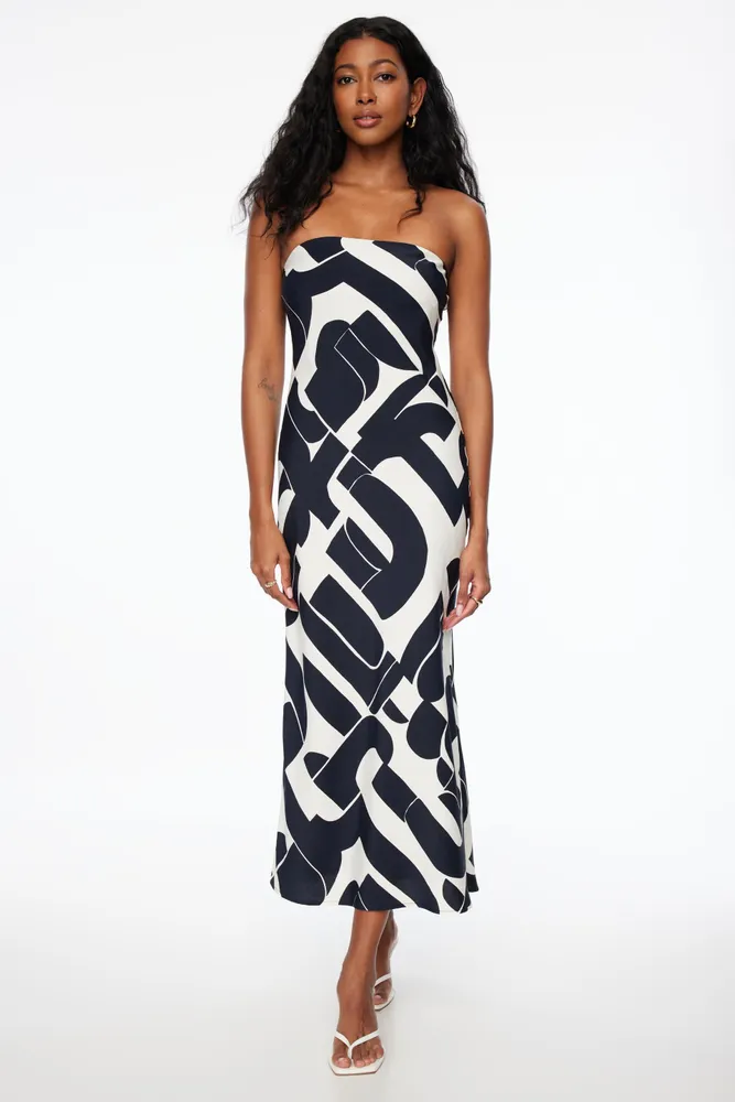 Dynamite Strapless Satin Slip Maxi Dress