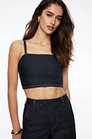 Boxy Denim Crop Top