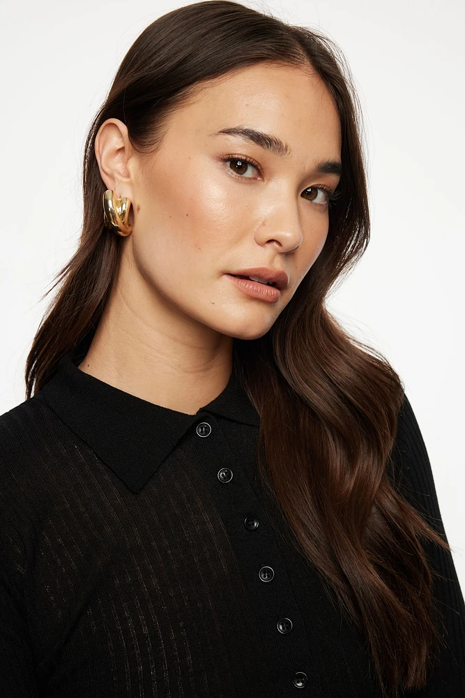 Oversized Double Cross Earrings