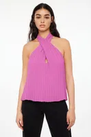 Halter Pleated Top