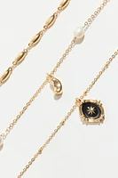 3-Pack Celestial Charms & Pearl Necklaces