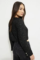 Margaux Metallic Tweed Cropped Blazer