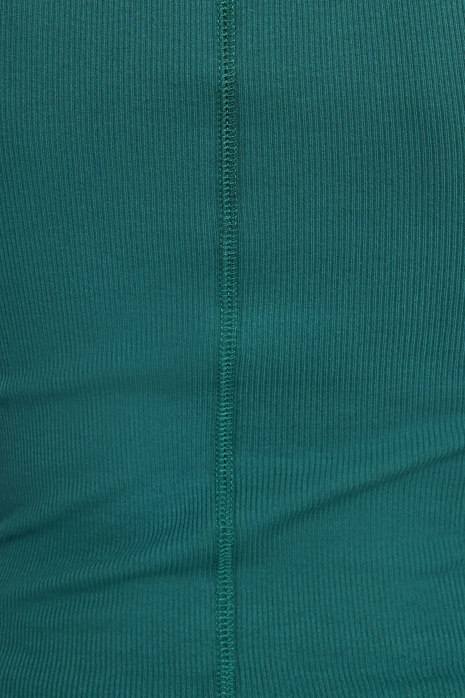 Camisole côtelée à col échancré