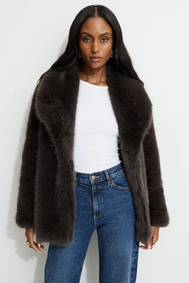 Faux Fur Midi Jacket