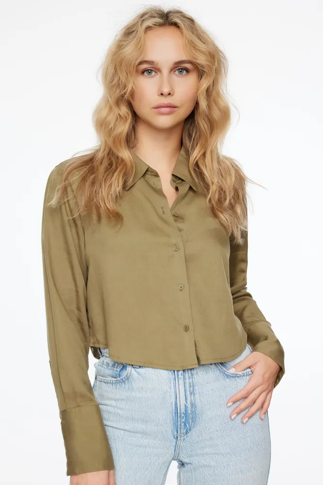 Cropped Tencel Shirt