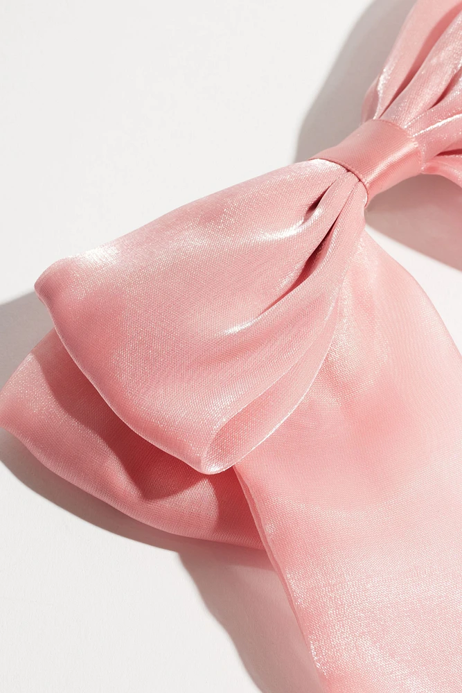 Oversized Organza Bow Hair Clip