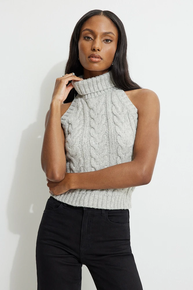 Cable Knit Halter Top