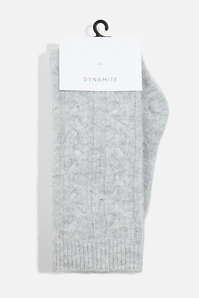 Heavenlyarn™ Cable Knit Calf High Socks