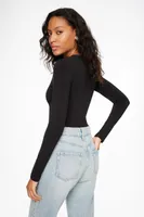 Kyla Sculpt Long Sleeve Crew Neck Bodysuit