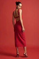 Open Back Midi Dress