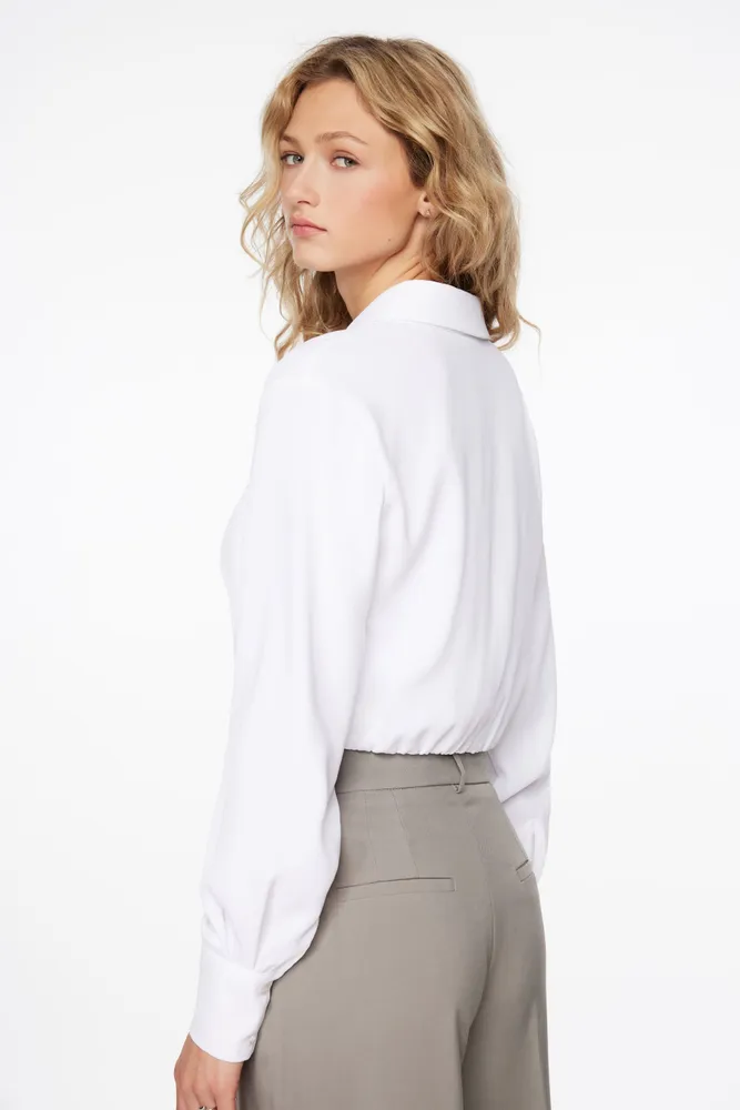 Bailey Cropped Button Up Shirt