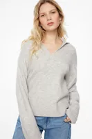 V-Neck Polo Sweater