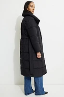 Belted Maxi Puffer Coat