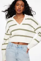 Cropped Polo Sweater