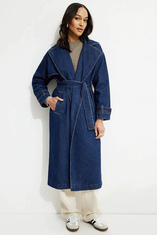 Denim Trench Coat