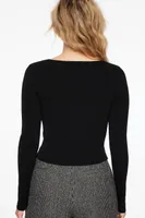 Open Neckline Sweater