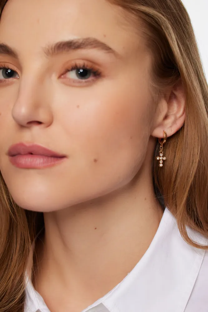 3-Pack Cross & Lucky Horn Earrings