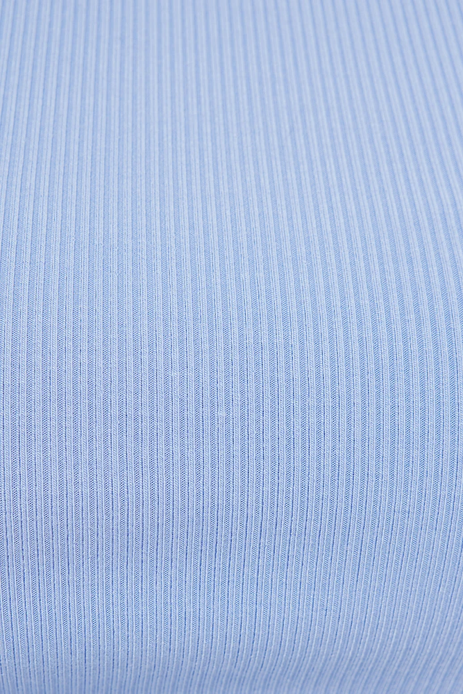 Camisole côtelée à coutures contrastantes