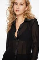 Sheer Cinched Blouse